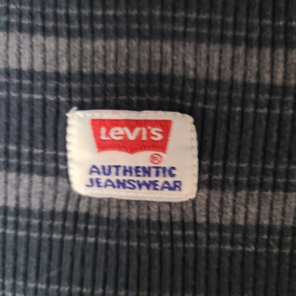 Authentic Levi for Women Large Black/Gray 100% Cotton Long Sleeve Henley - Picture 5 of 5